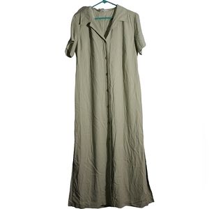 Coldwater Creek 100% Silk Button Up Dress Size 12